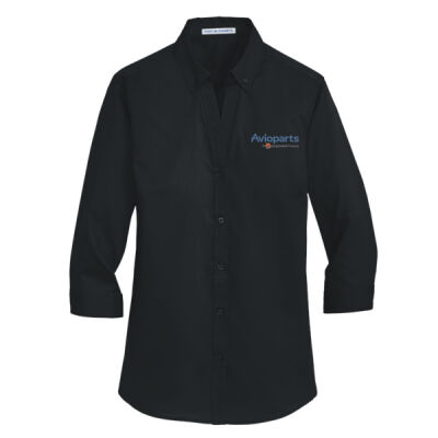 (Embroidered) Avioparts Port Authority® Ladies 3/4-Sleeve SuperPro™ Twill Shirt Thumbnail