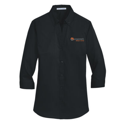 (Embroidered) Proponent Helicopter Services Port Authority® Ladies 3/4-Sleeve SuperPro™ Twill Shirt Thumbnail